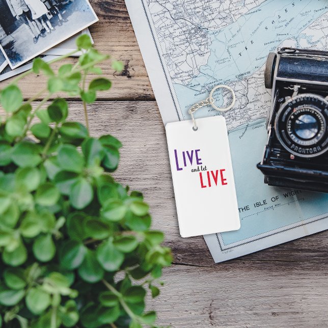 Porte-clefs Vis et laisse vivre proverbe (Créateur téléchargé)