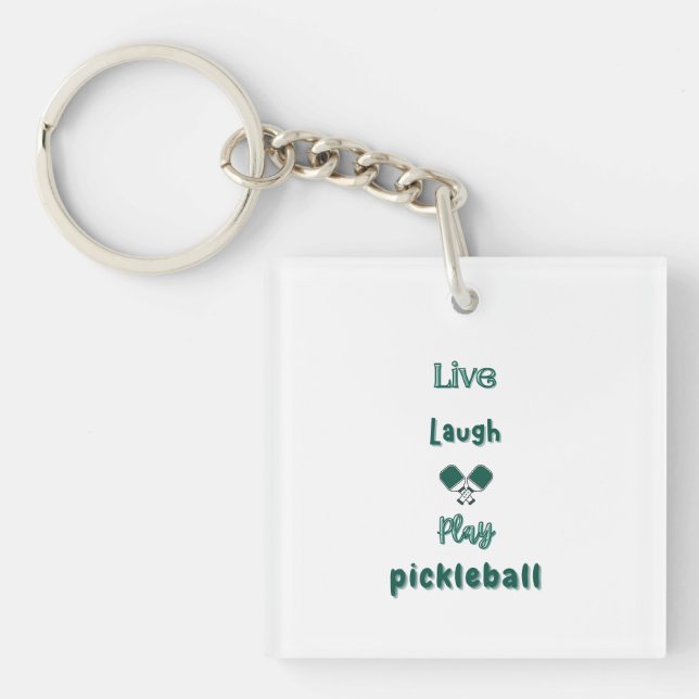 Porte-clefs Vis, Rire, Jouer Au Pickleball (Devant)