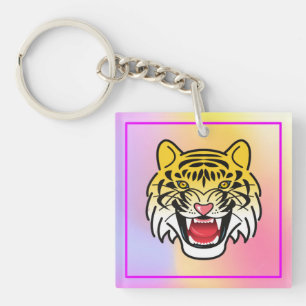 Porte-clefs Visage de Tigre Souriant Art-21876