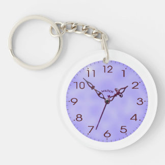 Porte-clefs visage d'horloge