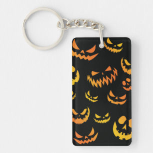 Porte-clefs Visage du Citrouille Jack-o'-lantern