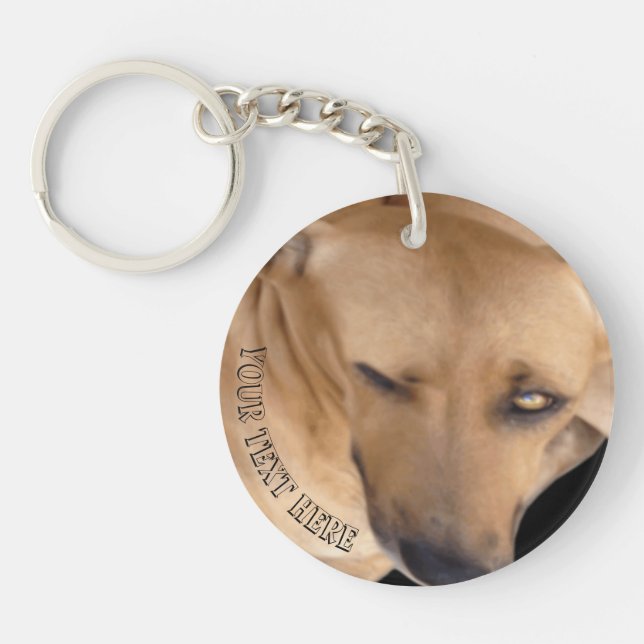 Porte-clefs Visage personnalisé de chien (Devant)