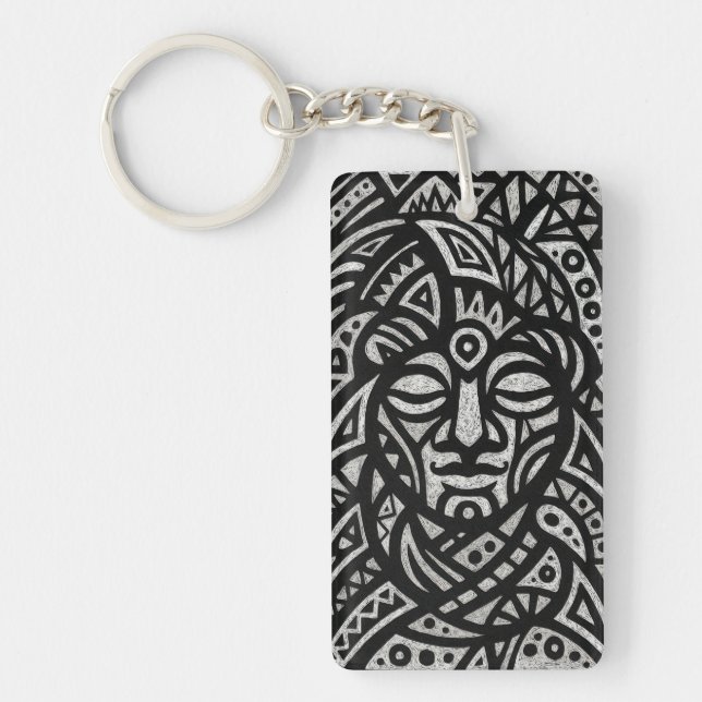 Porte-clefs Visage tribal (Devant)