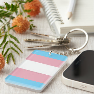 Porte-clefs Visibilité du drapeau de fierté transgenre de Slip