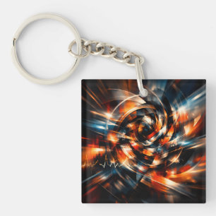 Porte-clefs Vision abstraite du mouvement et de l'esprit