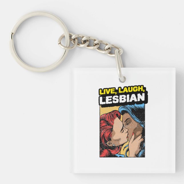 Porte-clefs Vivez Riez Lesbienne (Devant)