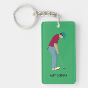 Porte-clefs Vivid Green Golfing Thème