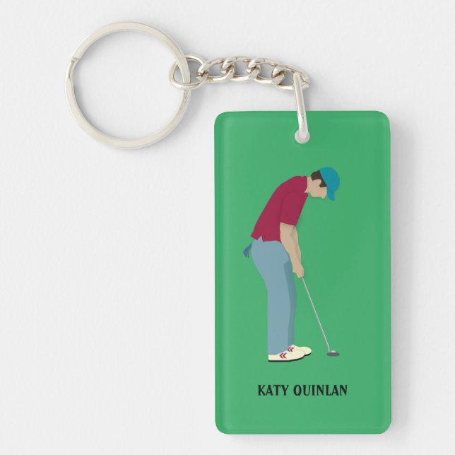 Porte-clefs Vivid Green Golfing Thème (Devant)