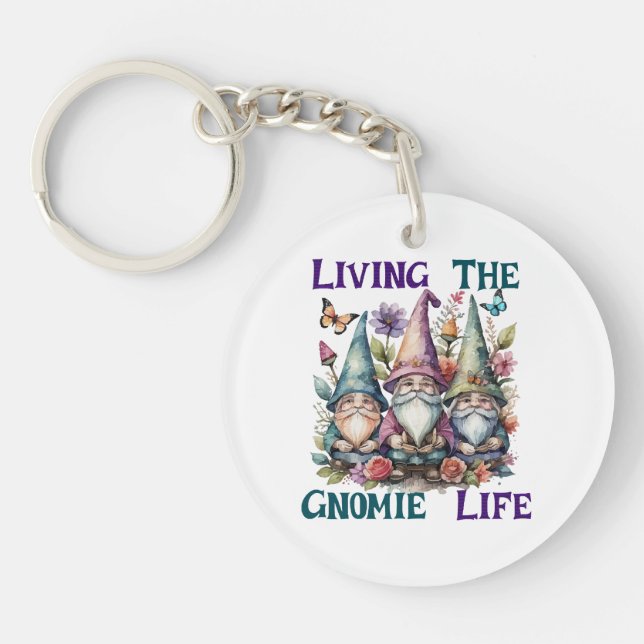 Porte-clefs Vivre la vie de gnome (Devant)