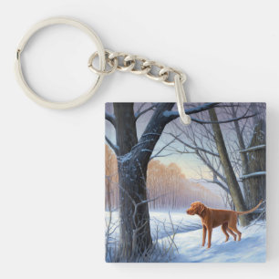 Porte-clefs Vizla Qu'il neige Noël