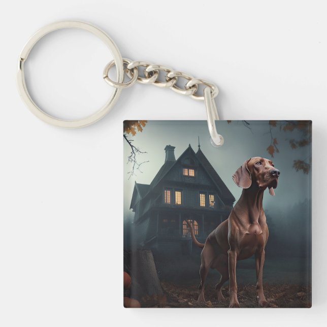 Porte-clefs Vizsla Halloween effrayant (Devant)