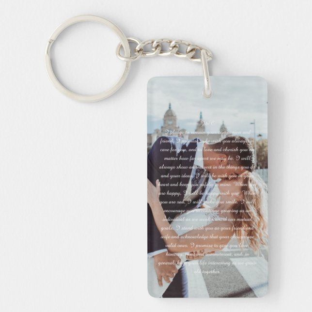 Porte-clefs Vœux de mariage (Devant)