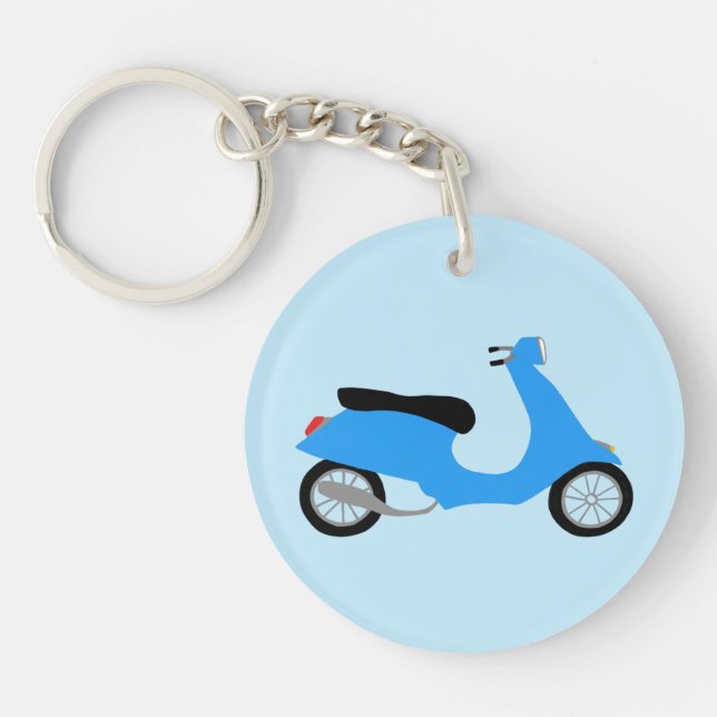 Porte-clefs VOICI COMMENT JE ROULE MÊME Scooter Moped CUSTOM (Devant)