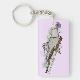 Porte-clefs Voici Ma Baguette Magique - Main De Sorcière Gothi