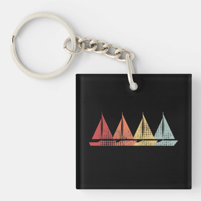 Porte-clefs Voilier Bateau Rétro (Devant)