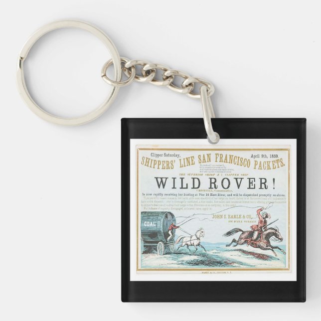 Porte-clefs Voilier clipper Wild Rover (Devant)