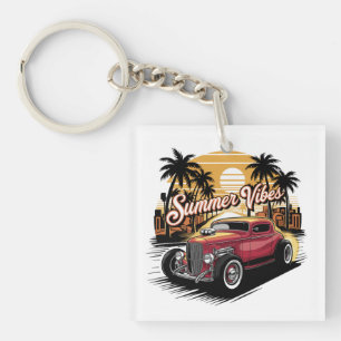 Porte-clefs Voiture Classique Ambiance Estivale
