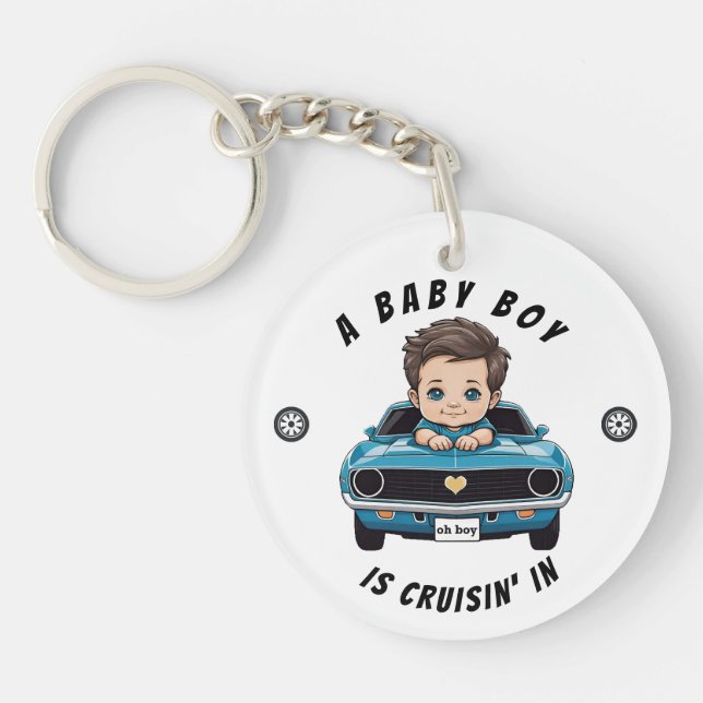 Porte-clefs Voiture Classique Voiture Baby Boy Cruisin' Dans D (Devant)