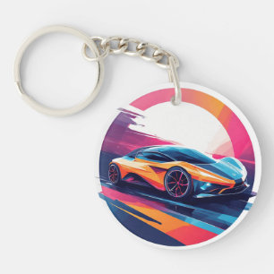 Porte-clefs Voiture de sport futuriste