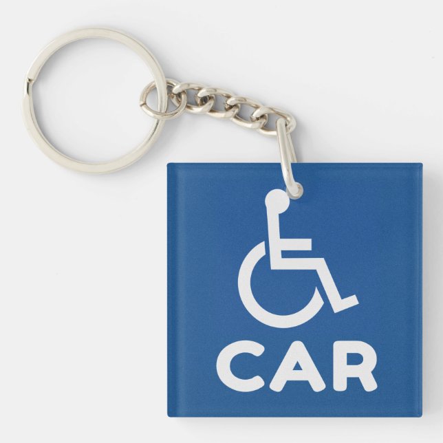 Porte-clefs Voiture Handicapée (Devant)