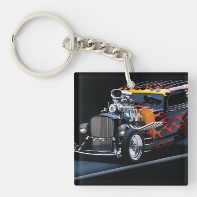 Porte-clefs Voiture hot rod (Devant)