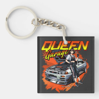 Porte-clefs Voiture mécanique à dérive Anime - Garage Queen Ar