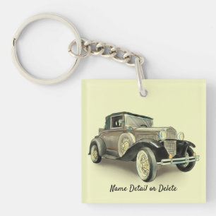Porte-clefs Voiture Vintage - Ajouter des détails de nom ou su