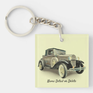 Porte-clefs Voiture Vintage - Ajouter des détails de nom ou su
