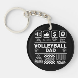 Porte-clefs Volleyball papa drôle Contenu du père du sport