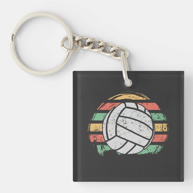 Porte-clefs Volleyball Rétro Vintage (Devant)