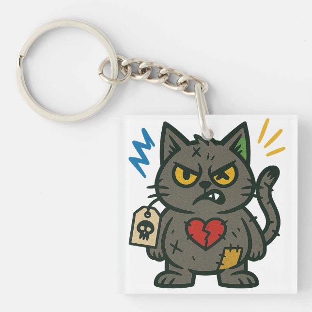 Porte-clefs Voodoo Chat - Charme grincheux (Devant)