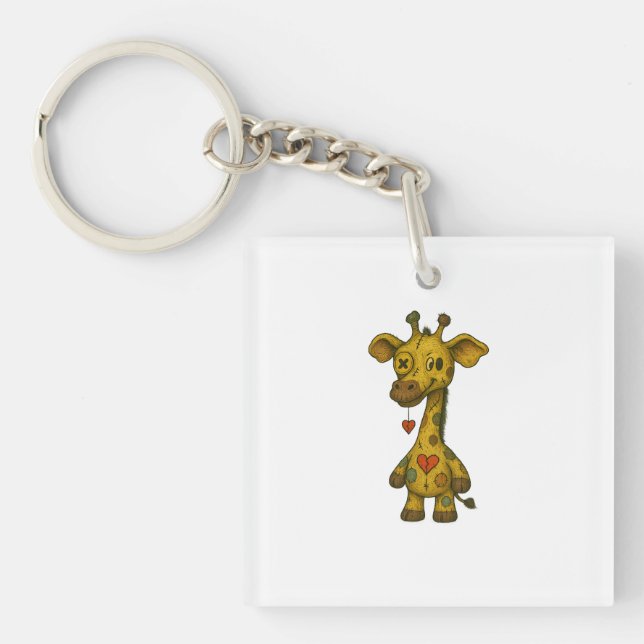 Porte-clefs Voodoo Giraffe Tee – Heartfelt Heights (Devant)