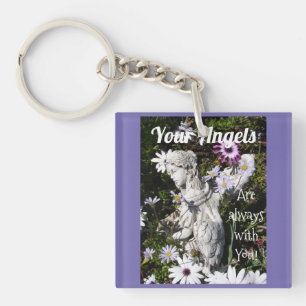 Porte-clefs Vos anges sont toujours avec vous l'Ange Floral