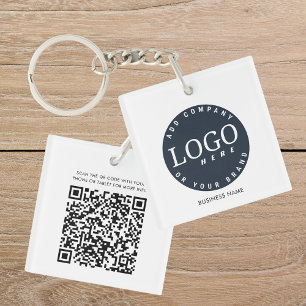 Porte-clefs Vos employés du logo et du code QR personnalisés