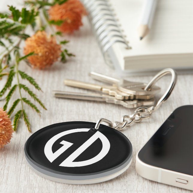 Porte-clefs Vos idées de monogramme Simply 1 (Devant Droit)