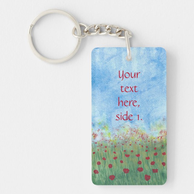 Porte-clefs Vos mots Red Poppies Porte - clés (Devant)