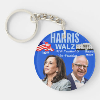Porte-clefs Vote-Kamala-Harris et Tim-Walz-2024_ Porte - clé
