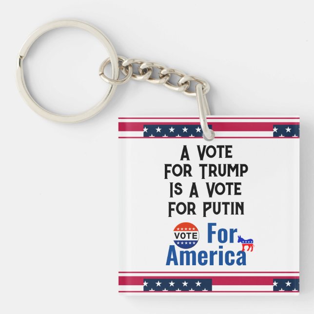 Porte-clefs Vote pour le Porte - clé américain (Devant)