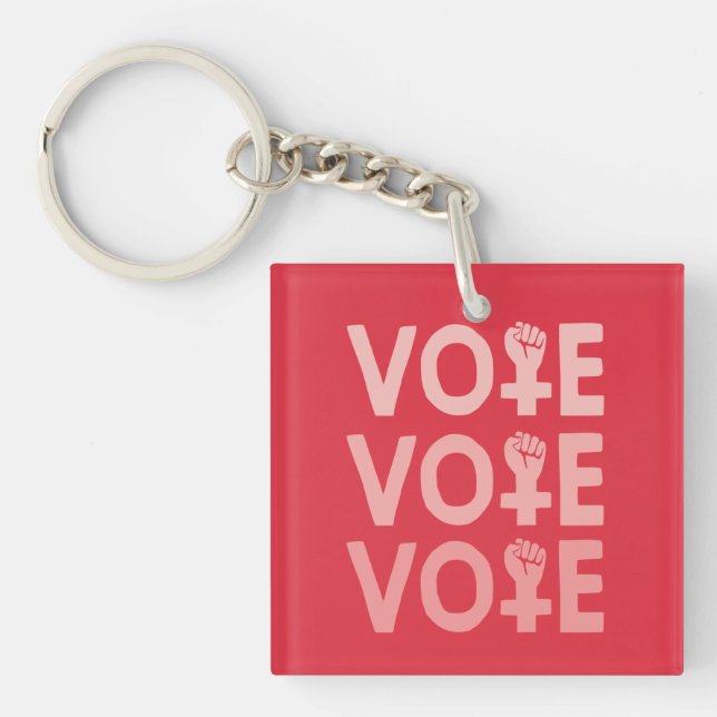 Porte-clefs Voter Comme Une Feministe (Devant)
