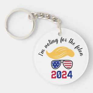 Porte-clefs Voter pour le Felon Funny Trump 2024