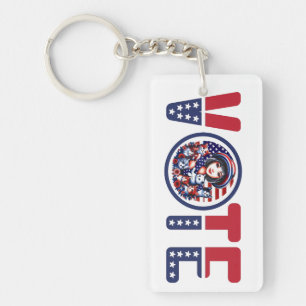 Porte-clefs Votez pour les femmes au chat pour Kamala