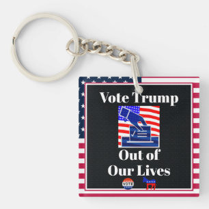 Porte-clefs Votez Trump hors de notre Porte - clé de vie
