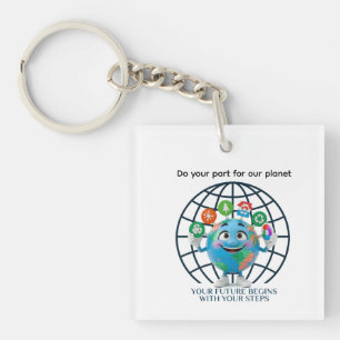 Porte-clefs Votre avenir Vos pas Jour de la Terre Durabilité