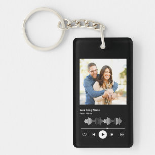 Porte-clefs Votre Chanson Personnalisée Code Couple Photo Musi
