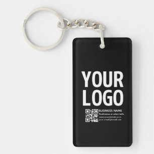 Porte-clefs Votre logo avec code QR et texte modifiables