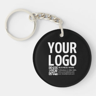Porte-clefs Votre logo avec code QR et texte modifiables