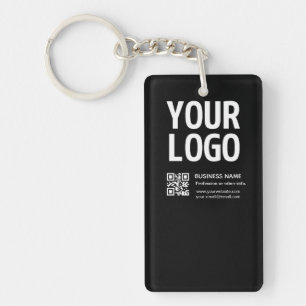 Porte-clefs Votre logo avec code QR et texte modifiables