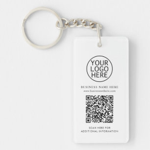Porte-clefs Votre logo d'entreprise Code QR promotionnel Swag