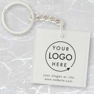 Porte-clefs Votre logo   Grey Silver Business Entreprise Moder