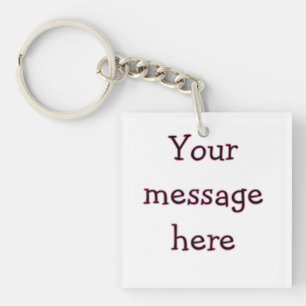 Porte-clefs Votre message ici ajoutez le nom du texte image ci